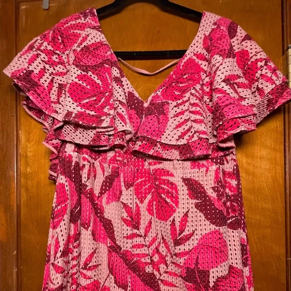 Johanna Ortiz Pink and Red Maxi Dress - Picture 2 of 4